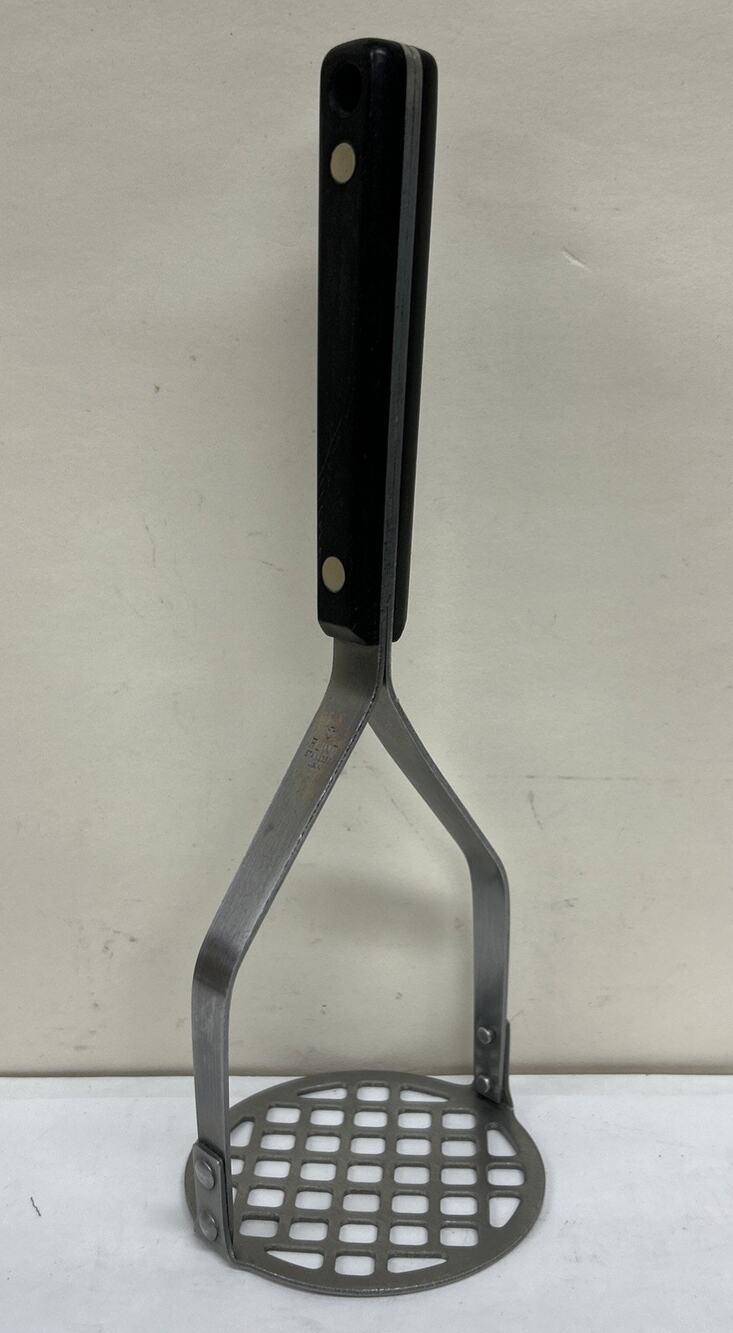 Vintage Flint Potato Masher Stainless Steel USA 9.5”